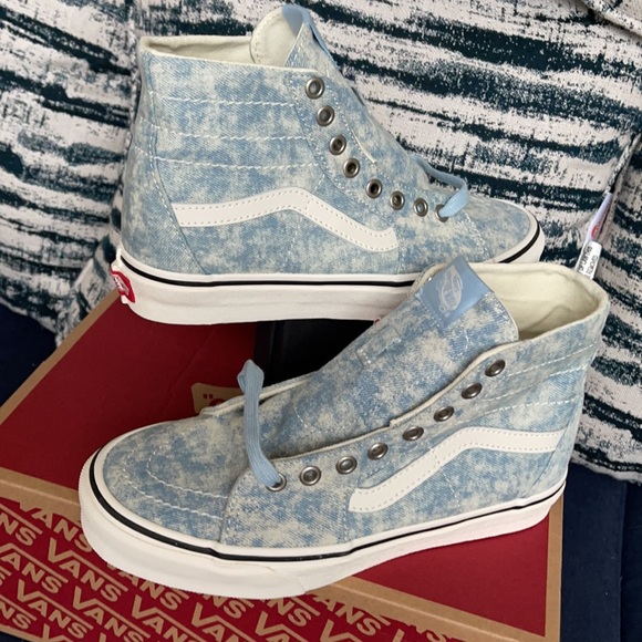 Vans Sk8-Hi Tapered Denimdstry Winter Sky Marshmalow MENS - Picture 11 of 16